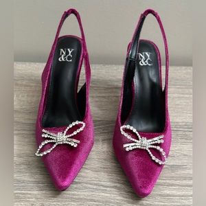 NY&C - Women’s Velvet Heels/Pumps with Slingback